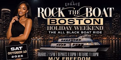 Rock The Boat Boston: All Black Boat Ride Holiday Weekend 2026