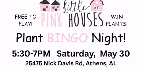 Plant Bingo at Little Pink Houses in Athens!
