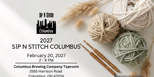 February Sip N Stitch Columbus