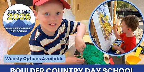 Camp Sandbox (for ages 3-4) at Boulder Country Day School