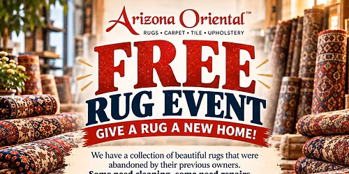 Free Rugs at Arizona Oriental