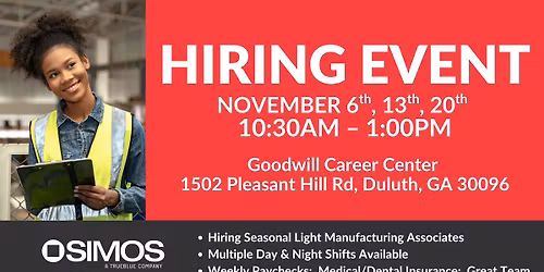 Hiring Event in Duluth, GA!
