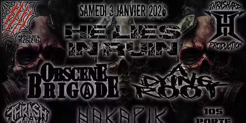 Party du jour de L'an au Thrashcan avec He Lies in Ruin