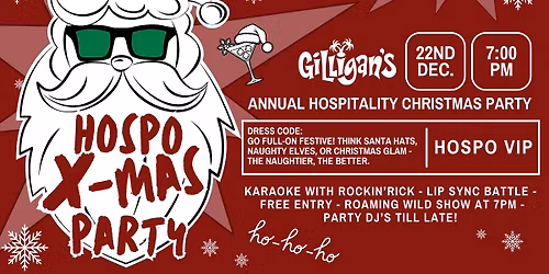 ANNUAL HOSPITALITY CHRISTMAS PARTY! 'LET\u2019S GET NAUGHTY!' \ud83c\udf84