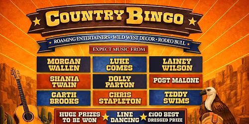 Country Bingo - Sat 21st March - Nottingham