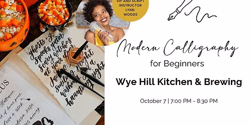 Modern Calligraphy for Beginners at Wye Hill Kitchen & Brewing