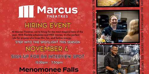 Menomonee Falls Cinema - Hiring Event