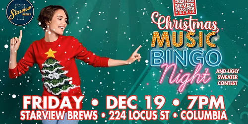Christmas Music Bingo and Ugly Sweater Contest at Starview Brews - Columbia
