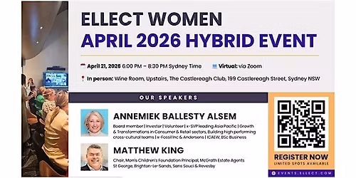 Ellect Women Hybrid Event 21 April 2026 (In-Person and Virtual)