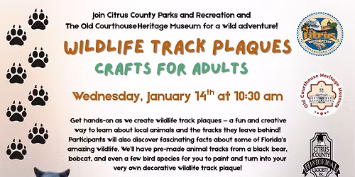 Crafts for Adults: Wildlife Track Plaques