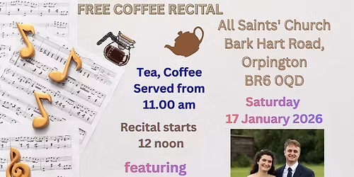 Free Coffee Recital - featuring Chiara Naldi & Jasper Van der Klis (Piano)