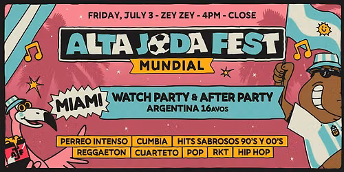Alta Joda Fest Miami  - Watch Party & Afterparty: Round of 32