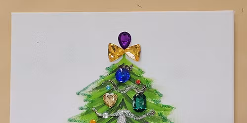 Jeweled Christmas Tree Painting