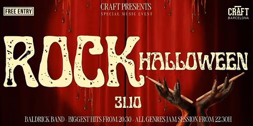 ROCK HALLOWEEN - Baldrick Live + Halloween Jam | Free Entrance