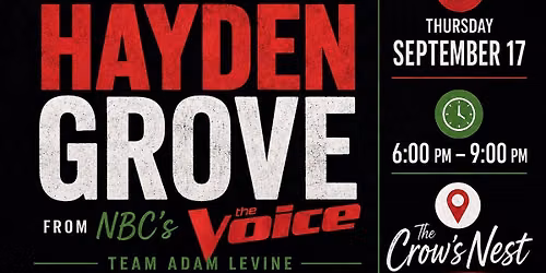 Hayden Grove Live at The Crow\u2019s Nest