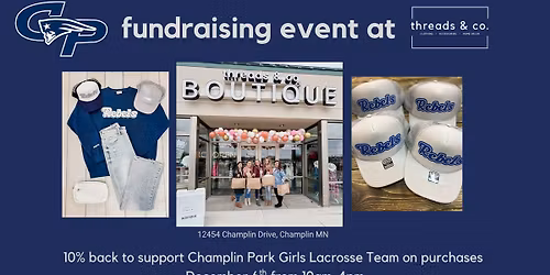 Champlin Park Girls Lacrosse Fundraiser at Champlin Threads & Co