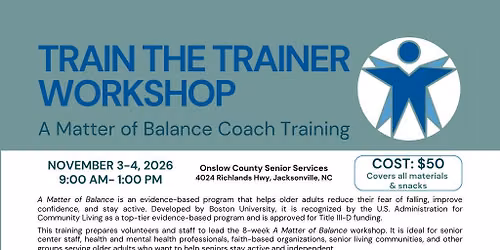 Train the trainer- Learn how to teach Matter of Balance