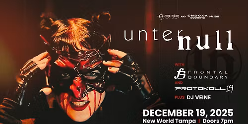 UNTER NULL \/ FRONTAL BOUNDARY \/ PROTOKOLL 19 in TAMPA