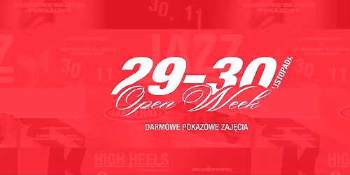 OPEN WEEK - DARMOWE ZAJ\u0118CIA POKAZOWE!