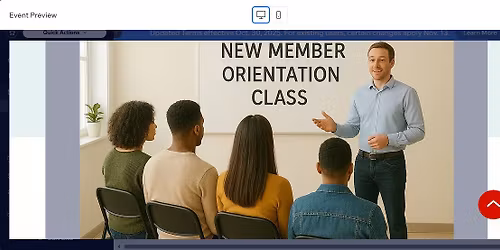New Member Orientation Class
