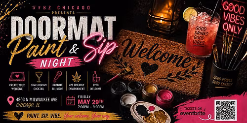 Doormat Paint, Sip & Karaoke Night