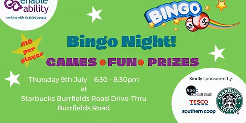 Bingo Night in aid of Enable Ability