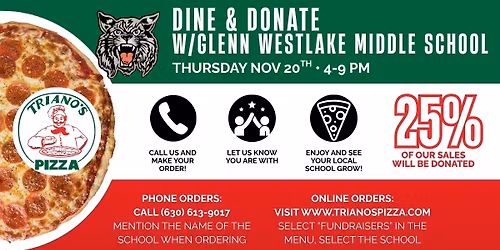 Dine-Out Fundraiser at Triano's Pizza