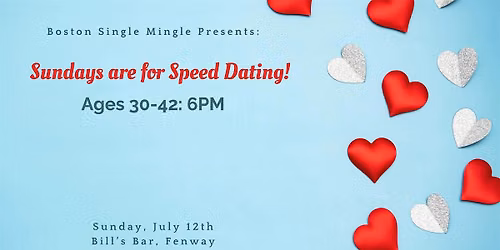 Sunday Speed Dating , Ages 30-42, 1 Drink Included