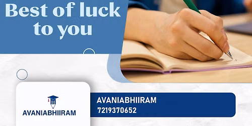 Best of luck for exams