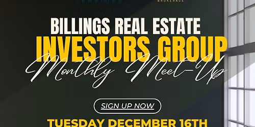 Billings Real Estate Investors Group Meet-Up