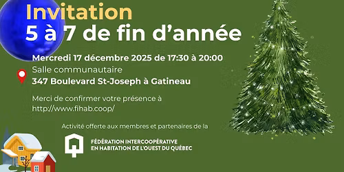 Invitation au 5 \u00e0 7 de fin d\u2019ann\u00e9e des coops !