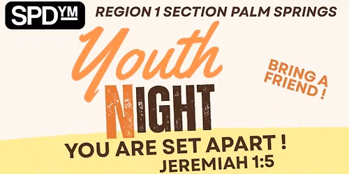 Youth Night - You Are Set Apart!!!