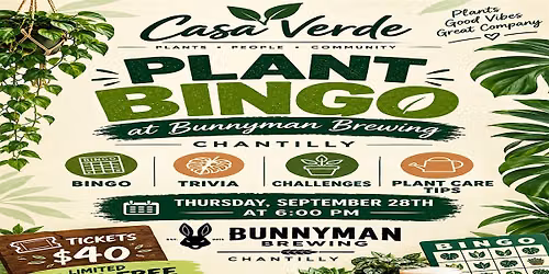 Plant BINGO at Bunnyman Brewing