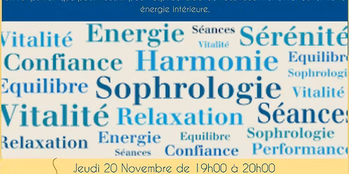 Atelier adulte : D\u00e9couverte de la sophrologie (GRATUIT)