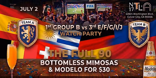 \u26bd 1st Group B vs 3rd E\/F\/G\/I\/J Watch Party \u2014 World Cup 2026 | N17 The Lane