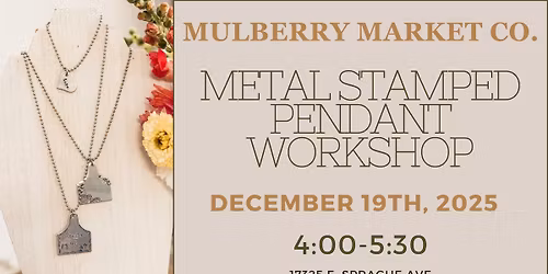 Metal Stamped Pendant Class!