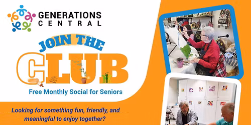 Join The Club: Free Monthly Social for Seniors