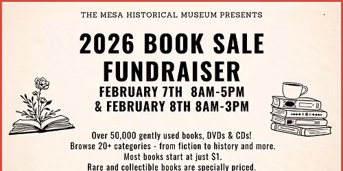 Annual Book Sale Fundraiser at the Mesa Historical Museum