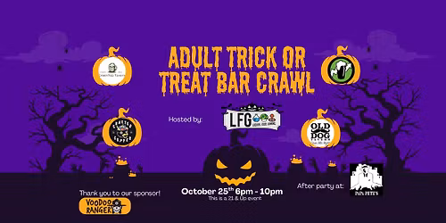 Adult Trick or Treat Bar Crawl