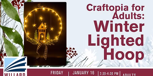 Craftopia for Adults: Winter Lighted Hoop