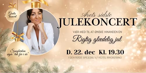 GRATIS - Sangl\u00e6rken inviterer alle til Julekoncert