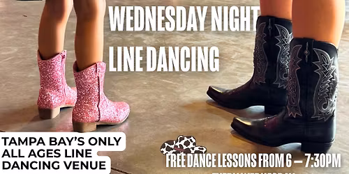 Wednesday Night Line Dancing \u2013 Free Lessons, All Ages Welcome!