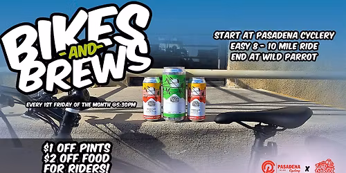 Bikes and Brews at Pasadena Cyclery! MAY