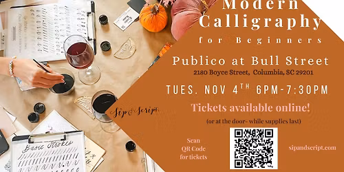 Modern Calligraphy for Beginners at Publico at Bull Street