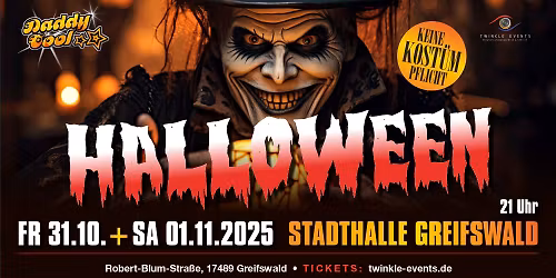 Daddy Cool w\/ Halloween Zombie Night \ud83c\udf83- Stadthalle Greifswald