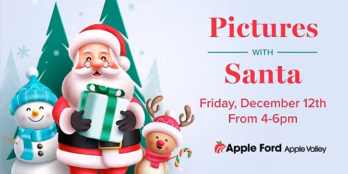 Pictures with Santa at Apple Valley Ford!