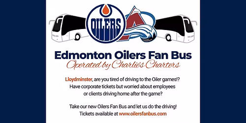 Oilers Fan Bus from Lloydminster