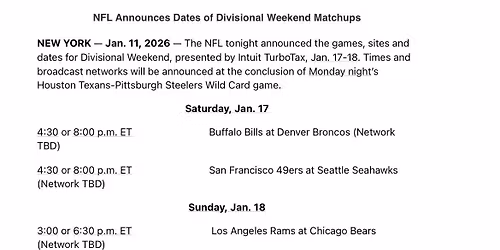 Denver Broncos vs. Seattle Seahawks (Date: TBD)
