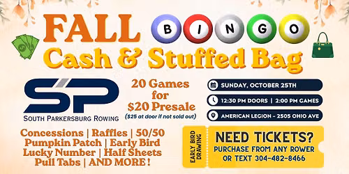 \ud83c\udf41Fall 2026 BINGO -\ud83d\udcb0Cash & Stuffed Bag \ud83d\udc5c 