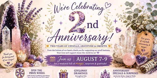 Serenity Crystals turns 2!